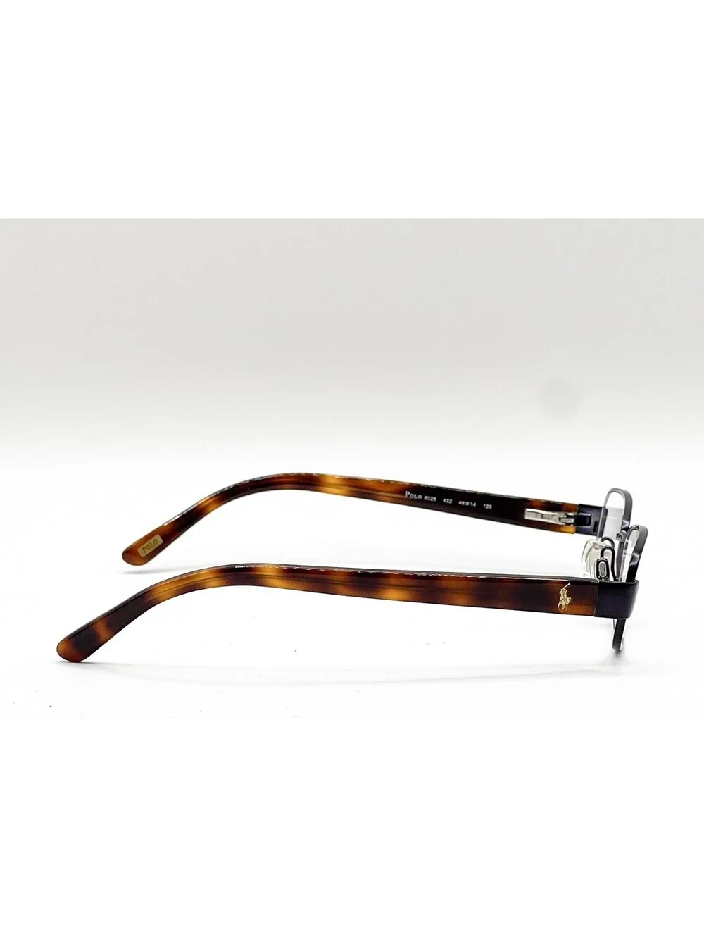 Polo Ralph Lauren 8028 432 Satin Navy Rectangle Authentic Eyeglass Frames 46-14